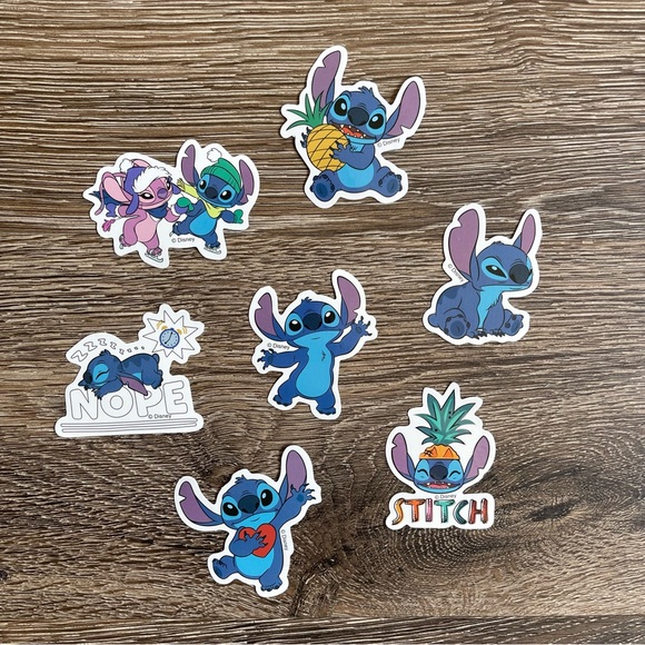 Disney Other - Disney Lilo & Stitch Vinyl Stickers, Set of 8